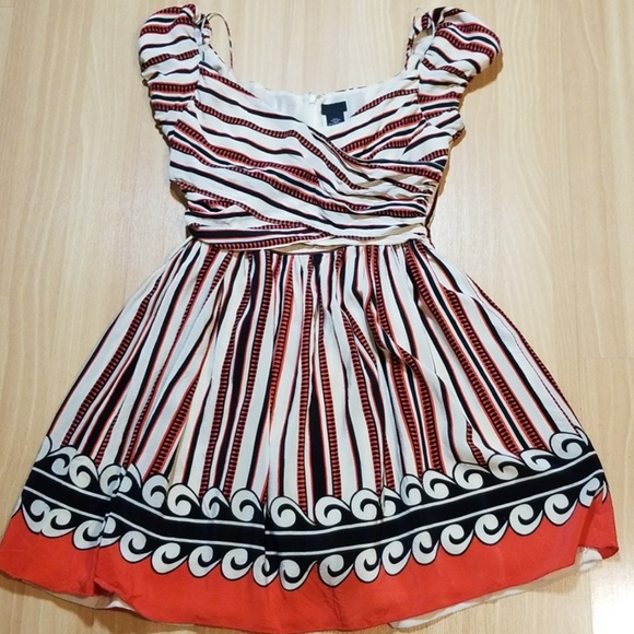 Anna Sui Dresses & Skirts - Anna Sui for Target Orange Black off ahoulder 11